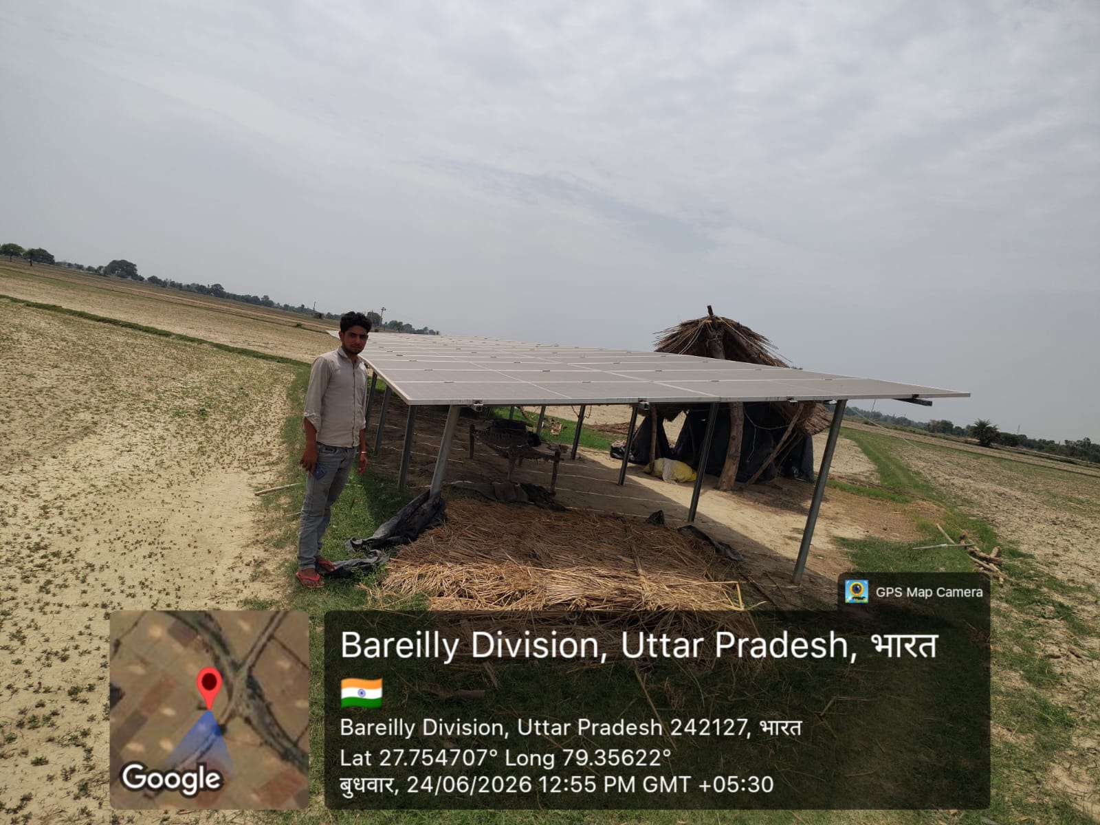 Solar Flour Mill Installation for Mr. Rakesh - Bareilly , Uttar pradesh